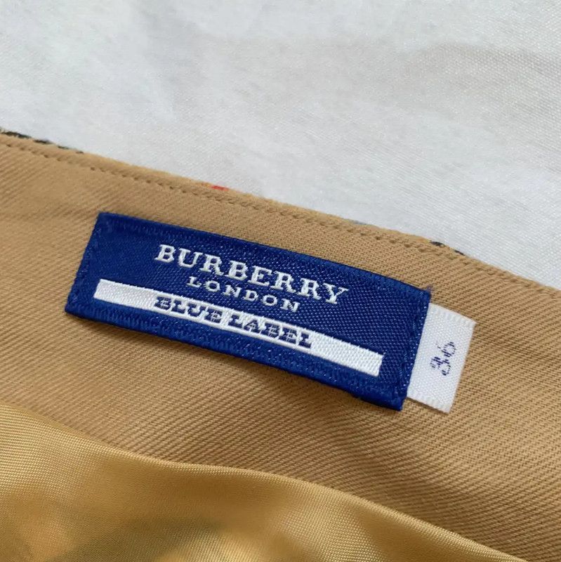 Burberry Burberry Brown Yellow Plaid Women's Skirt Size 23" - 3 Thumbnail
