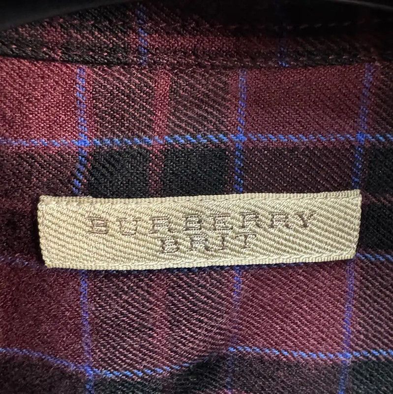 Burberry Burberry Spring Purple Cotton Logo Plaid Shirt Size S / US 4 / IT 40 - 6 Thumbnail