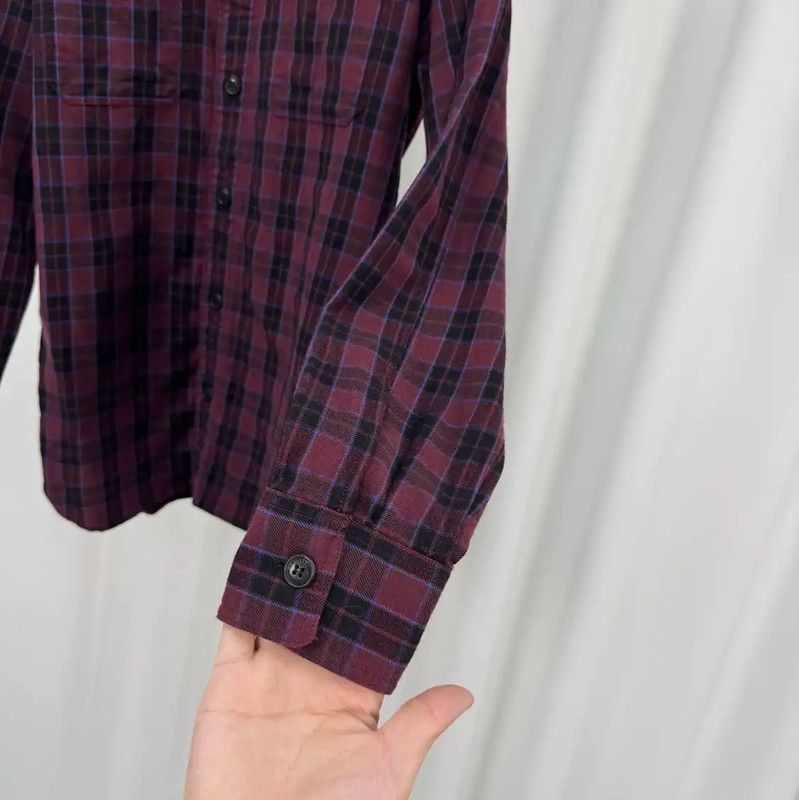 Burberry Burberry Spring Purple Cotton Logo Plaid Shirt Size S / US 4 / IT 40 - 4 Thumbnail