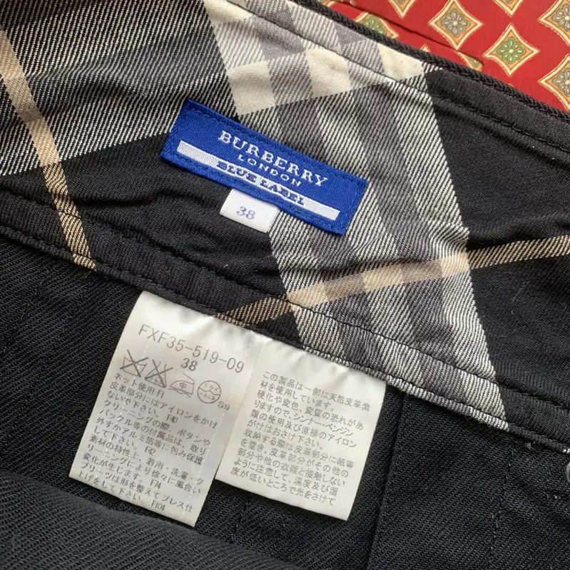 Burberry Burberry Pleated Black Cotton Mini Skirt Size 23" - 5 Thumbnail