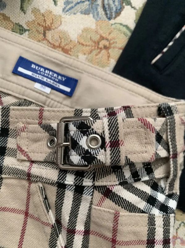 Burberry Burberry Khaki Cotton Check Skirt Size 28" / US 6 / IT 42 - 5 Thumbnail