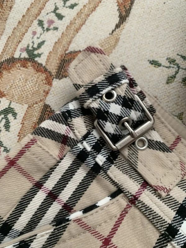 Burberry Burberry Khaki Cotton Check Skirt Size 28" / US 6 / IT 42 - 3 Thumbnail