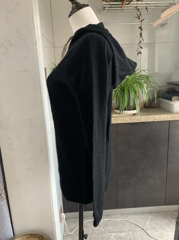 Burberry Burberry Black Wool Blend Hoodie for Women Size S / US 4 / IT 40 - 2 Thumbnail
