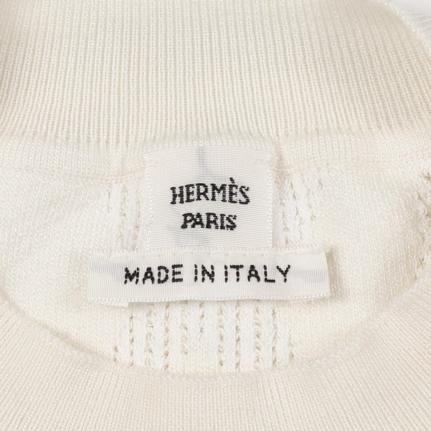 Hermes Hermes Hermes Parfleur Remix Silk Rayon Cotton Knitwear Cotton Tops DUTY FREE for USA Size ONE SIZE - 3 Thumbnail