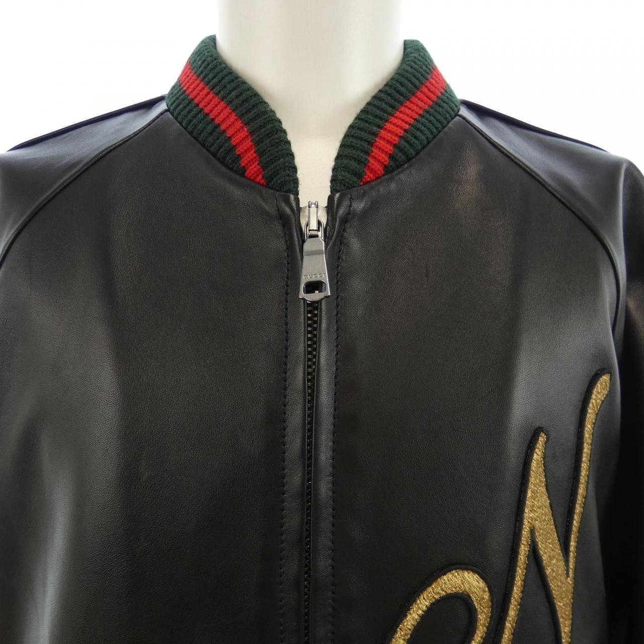 Gucci Gucci Gucci 516034 XG550 Leather Jacket Leather Outerwear 516034XG550 DUTY FREE for USA Size ONE SIZE - 6 Thumbnail