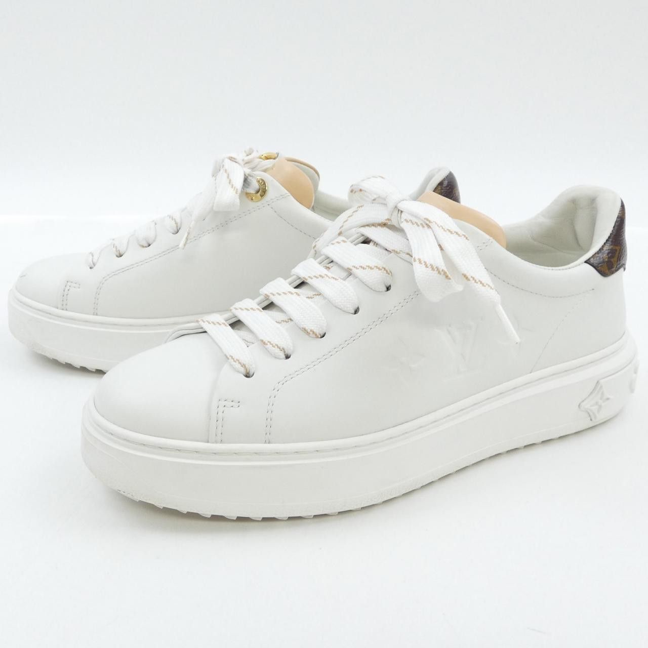 Louis Vuitton Louis Vuitton Louis Vuitton Time Out Line Sneakers Leather Shoes DUTY FREE for USA Size ONE SIZE - 3 Thumbnail