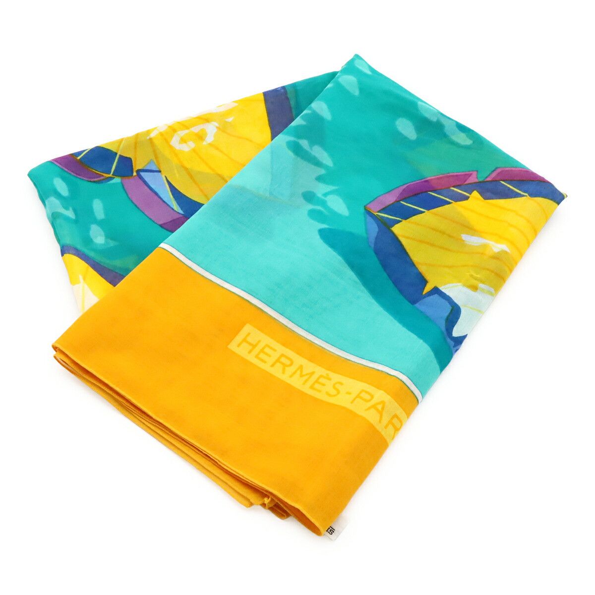 Hermes Hermes Hermes Cotton Large Scarf Cotton Scarf DUTY FREE for USA Size ONE SIZE - 2 Thumbnail