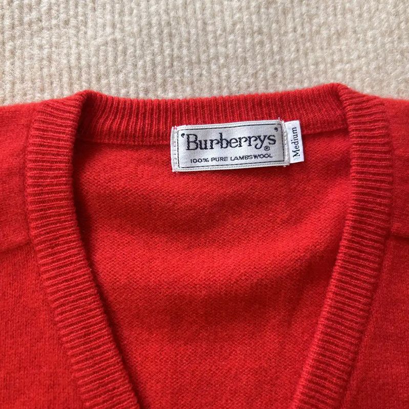 Burberry Burberry Red Wool Embroidered Long Sleeve Sweater Size M / US 6-8 / IT 42-44 - 7 Thumbnail