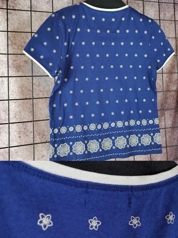 Burberry Burberry Blue Print Short Sleeve T-Shirt Size M / US 6-8 / IT 42-44 - 4 Thumbnail