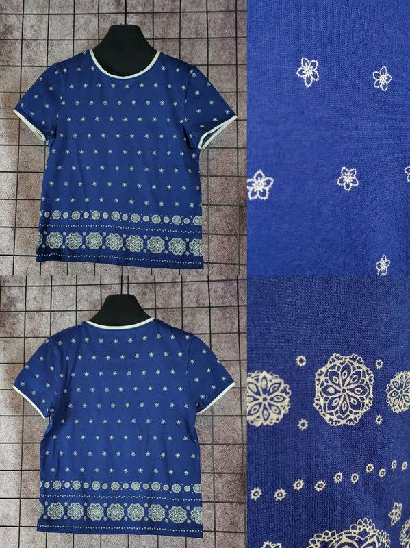 Burberry Burberry Blue Print Short Sleeve T-Shirt Size M / US 6-8 / IT 42-44 - 2 Thumbnail