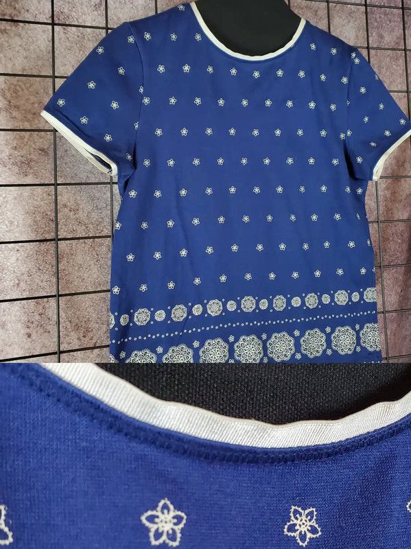 Burberry Burberry Blue Print Short Sleeve T-Shirt Size M / US 6-8 / IT 42-44 - 3 Thumbnail