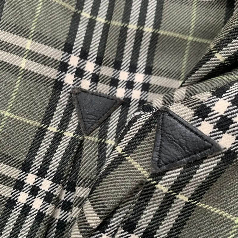Burberry Burberry Green Wool Plaid Skirt Size 23" - 7 Thumbnail