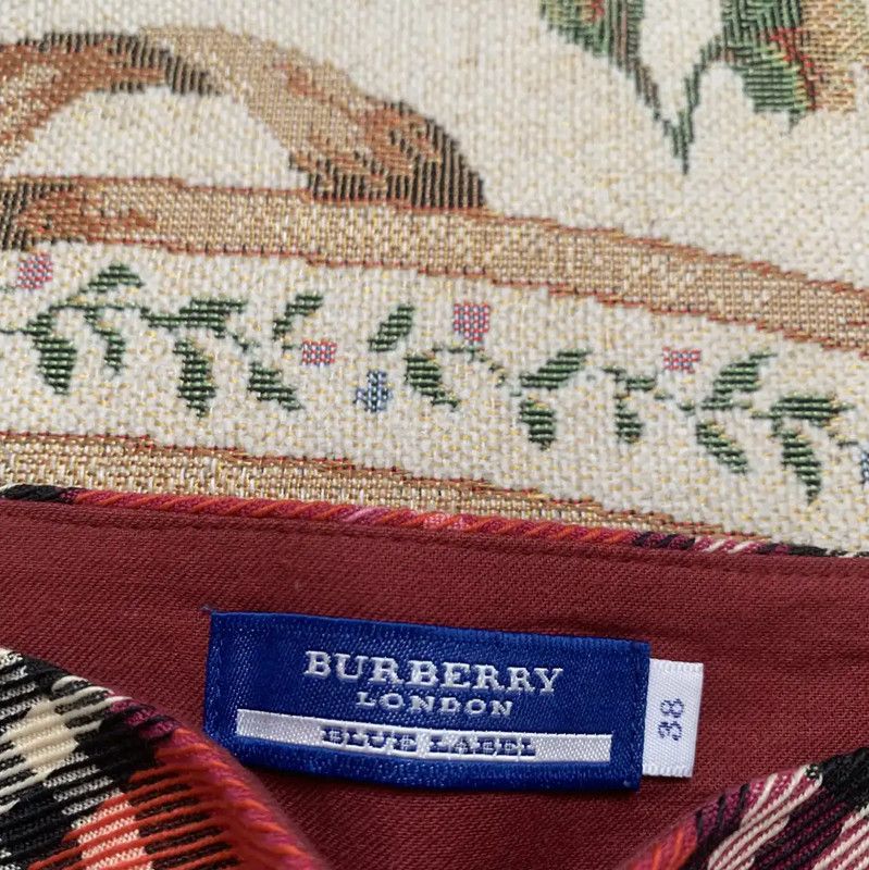 Burberry Burberry Red Cotton Midi Skirt for Women Size 23" - 4 Thumbnail