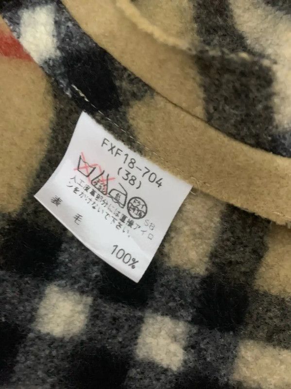 Burberry Burberry Beige Wool Check Midi Skirt Size 23" - 8 Thumbnail