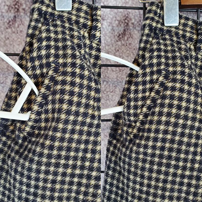 Burberry Burberry Khaki Wool Logo Check Pants Size 24" / US 00 / IT 34 - 7 Thumbnail