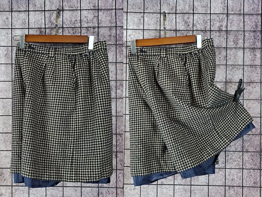 Burberry Burberry Khaki Wool Logo Check Pants Size 24" / US 00 / IT 34 - 3 Thumbnail