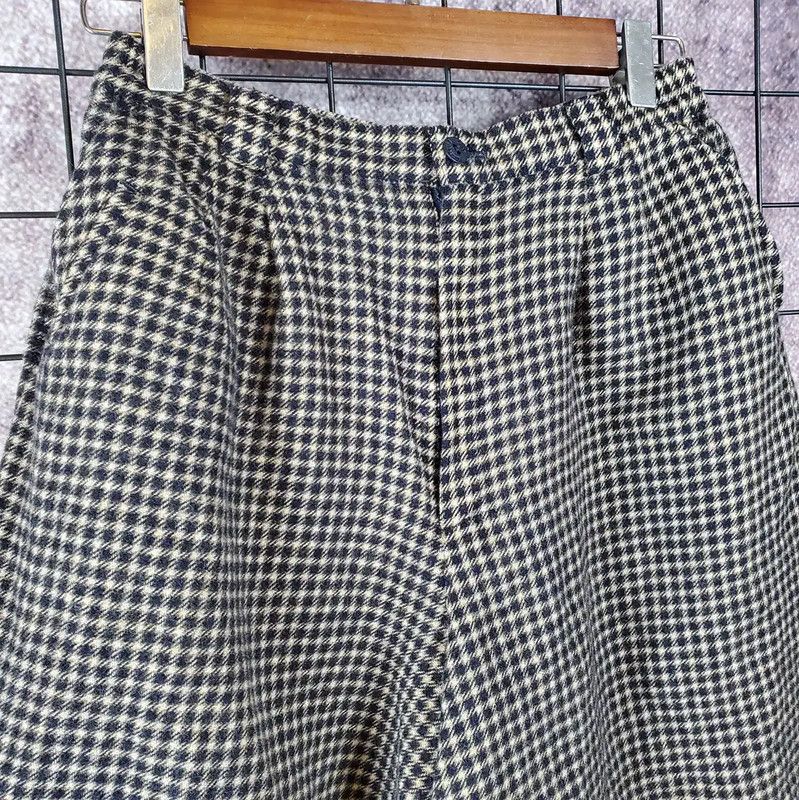 Burberry Burberry Khaki Wool Logo Check Pants Size 24" / US 00 / IT 34 - 6 Thumbnail