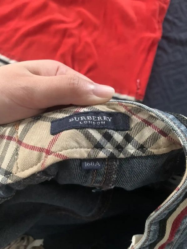 Burberry Burberry Blue Cotton A-Line Skirt for Women Size 22" - 5 Thumbnail