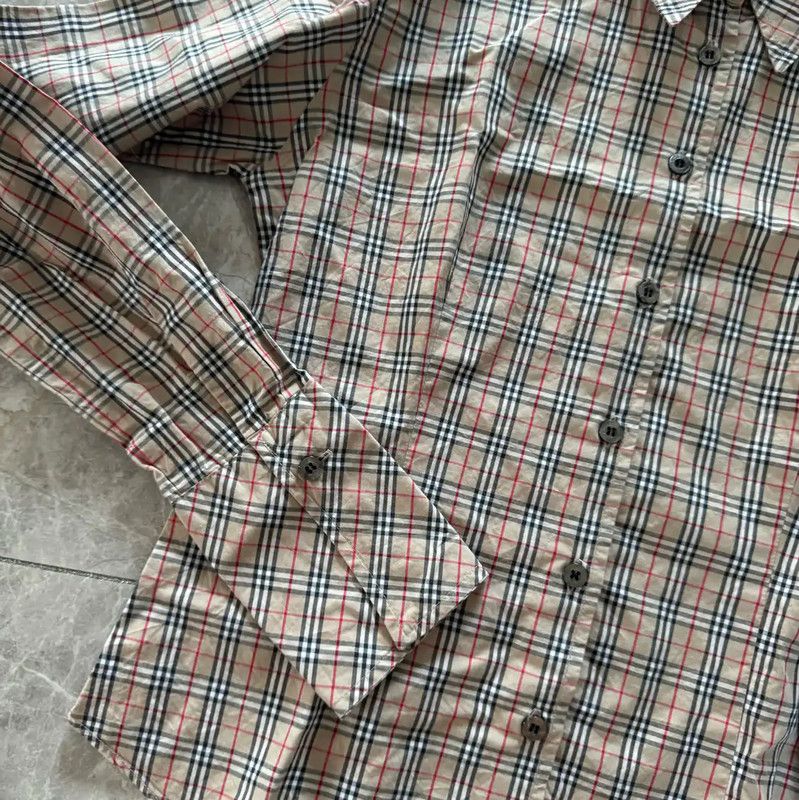 Burberry Burberry Khaki Cotton Long Sleeve Top Size M / US 6-8 / IT 42-44 - 3 Thumbnail