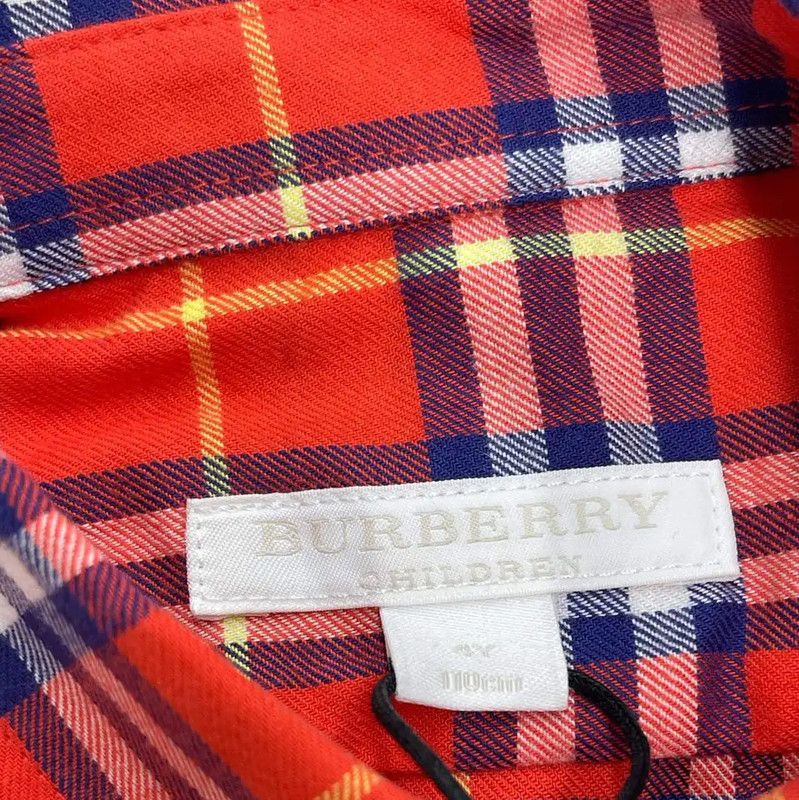 Burberry Burberry Red Check Cotton Women's Shirt Size XS / US 0-2 / IT 36-38 - 4 Thumbnail