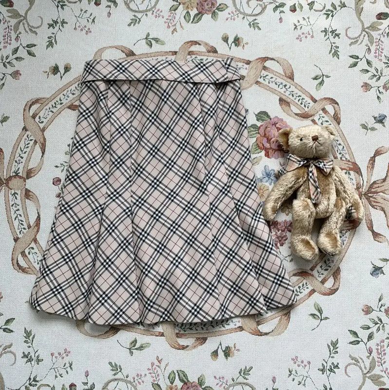 Burberry Burberry Beige Wool Irregular Hem Skirt Size 23" - 4 Thumbnail