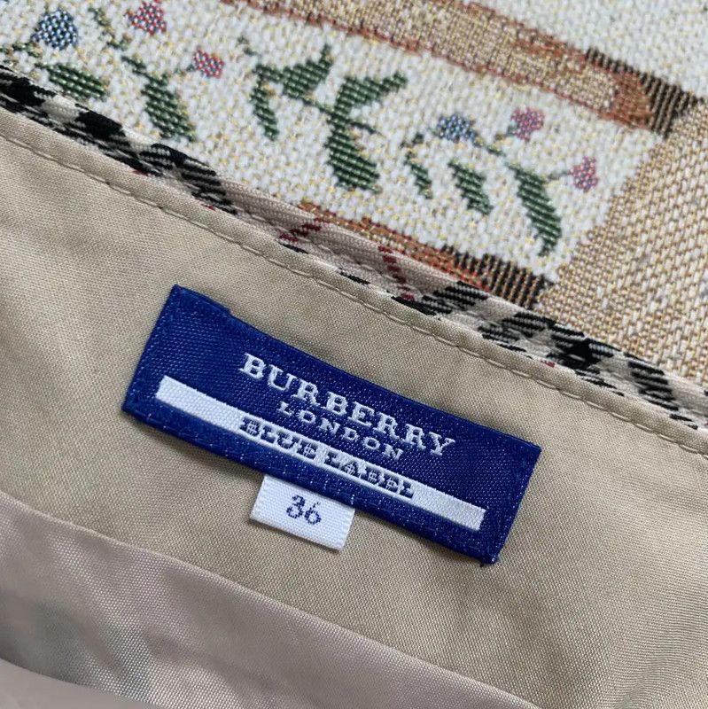 Burberry Burberry Beige Wool Irregular Hem Skirt Size 23" - 3 Thumbnail