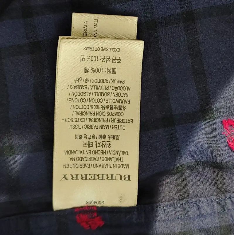 Burberry Burberry Navy Cotton Women's Shirt Size M / US 6-8 / IT 42-44 - 5 Thumbnail