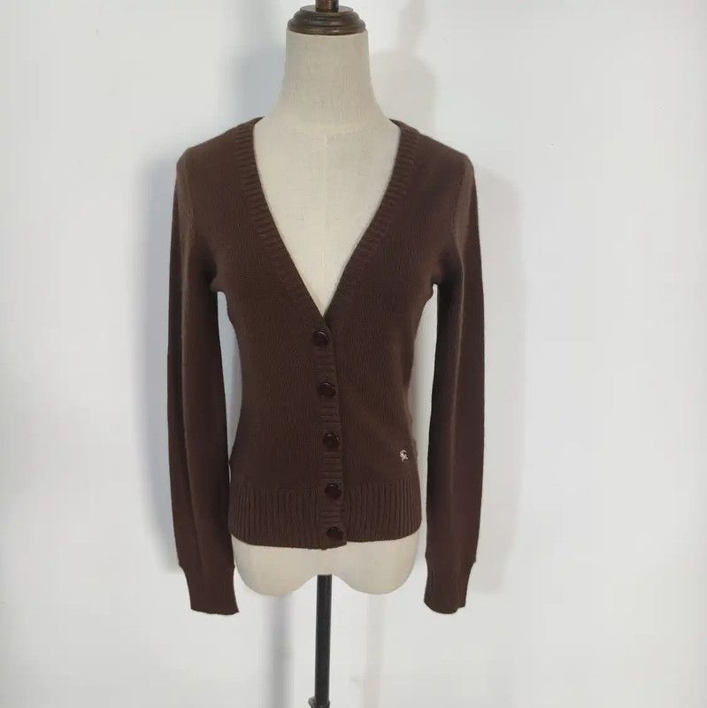 Burberry Burberry Brown Wool Long Sleeve Cardigan for Women Size M / US 6-8 / IT 42-44 - 2 Thumbnail