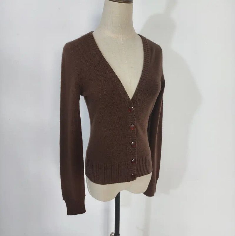 Burberry Burberry Brown Wool Long Sleeve Cardigan for Women Size M / US 6-8 / IT 42-44 - 5 Thumbnail