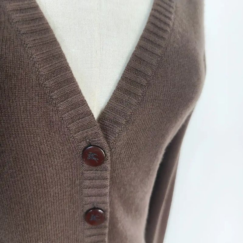 Burberry Burberry Brown Wool Long Sleeve Cardigan for Women Size M / US 6-8 / IT 42-44 - 3 Thumbnail