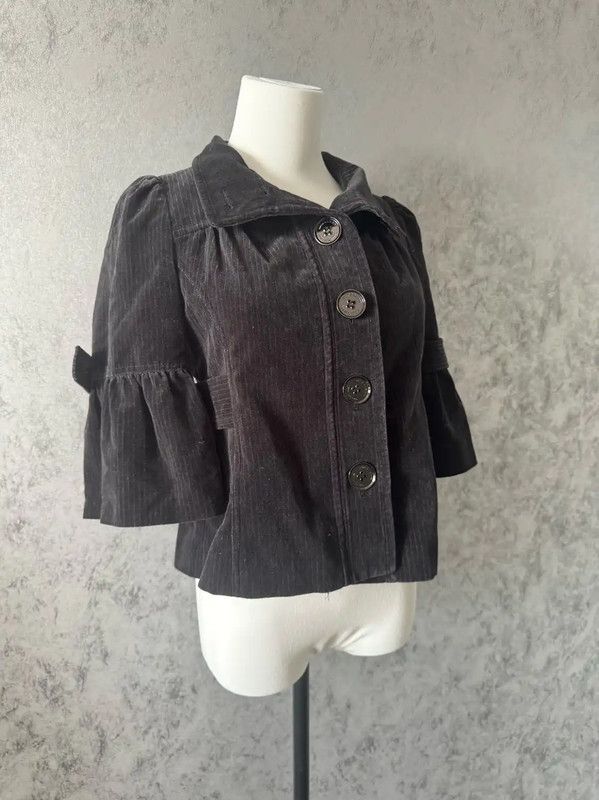 Burberry Burberry Black Cotton Blend Short Cardigan for Women Size M / US 6-8 / IT 42-44 - 6 Thumbnail
