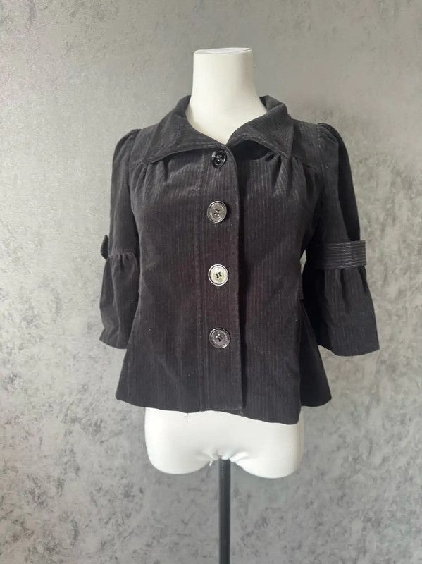 Burberry Burberry Black Cotton Blend Short Cardigan for Women Size M / US 6-8 / IT 42-44 - 2 Thumbnail