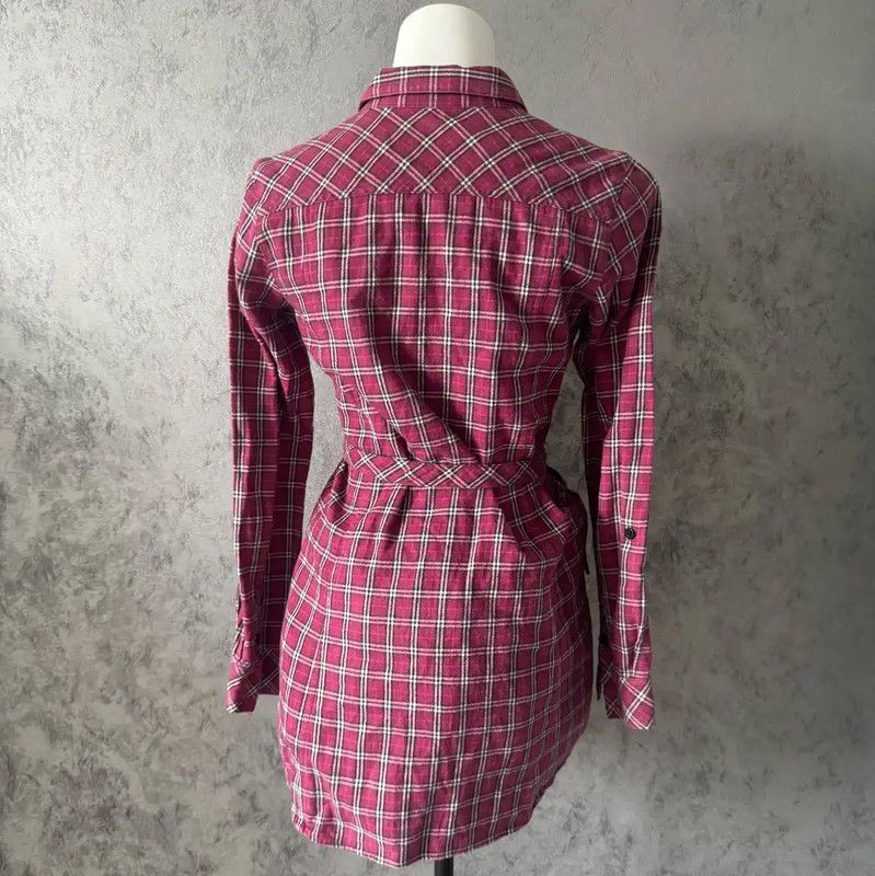 Burberry Burberry Red Checkered Long Sleeve Shirt for Women Size M / US 6-8 / IT 42-44 - 5 Thumbnail