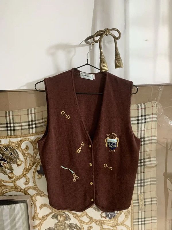 Burberry Burberry Brown Wool Women's Cardigan Size M / US 6-8 / IT 42-44 - 2 Thumbnail