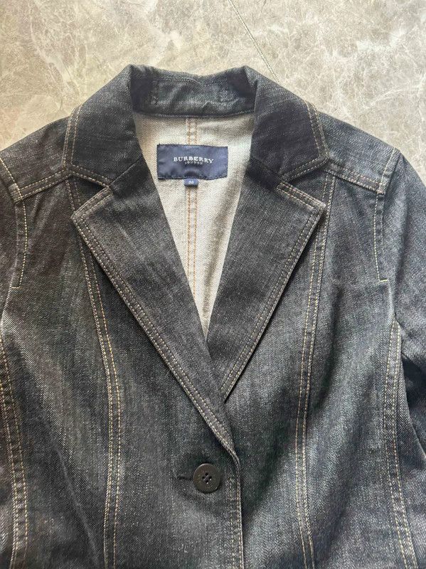 Burberry Burberry Black Cotton Blend Women's Jacket Size M / US 6-8 / IT 42-44 - 4 Thumbnail