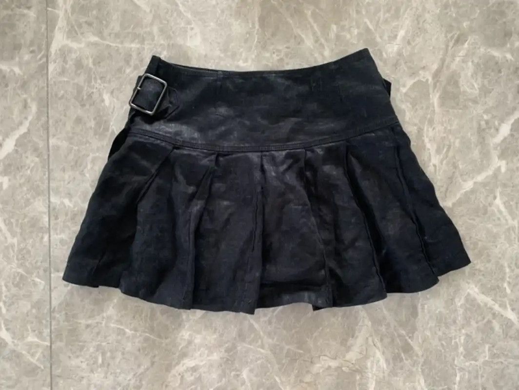 Burberry Burberry Black Cotton Mini Skirt S Size Size 23" - 2 Thumbnail