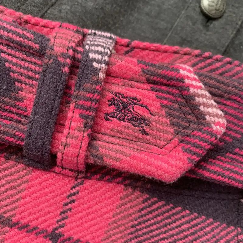 Burberry Burberry Purple Wool Check Trousers for Women Size 23" - 3 Thumbnail