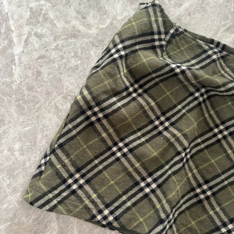 Burberry Burberry Green Wool Mini Skirt Size S Size 23" - 3 Thumbnail