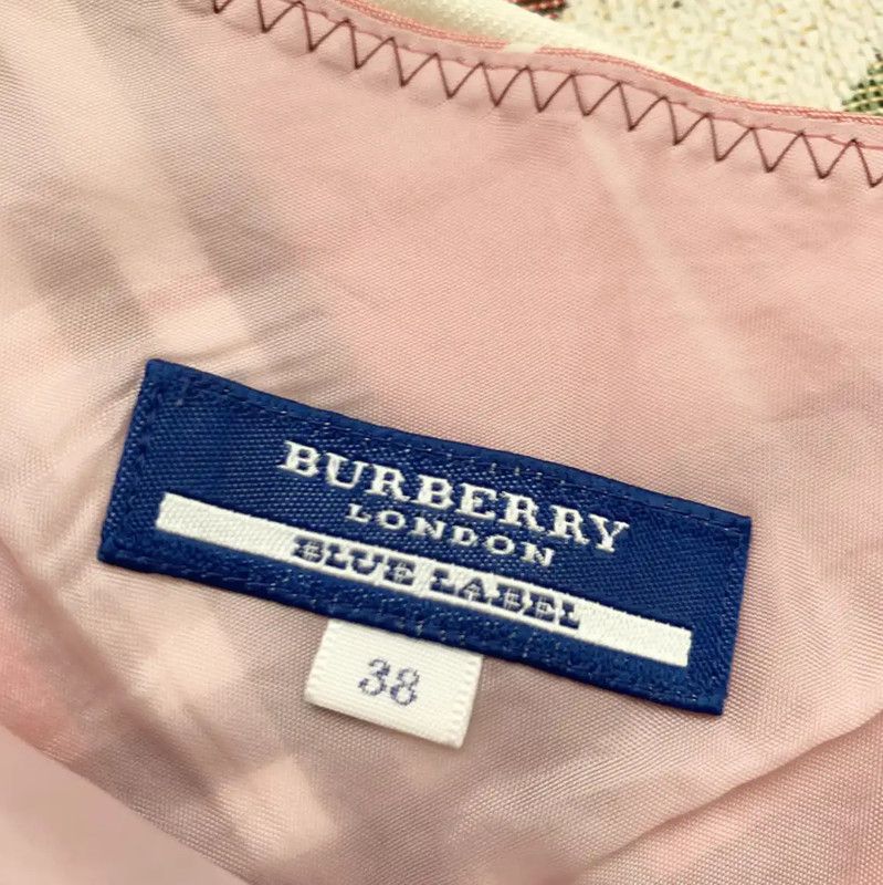 Burberry Burberry Pink Checked Wool Blend Skirt Size 23" - 7 Thumbnail