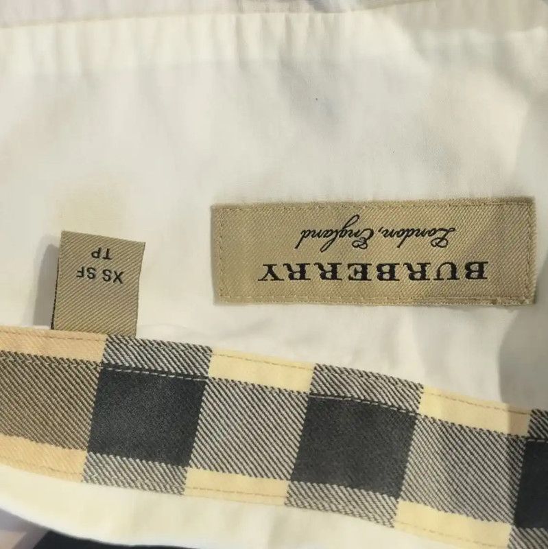 Burberry Burberry White Cotton Long Sleeve Shirt Size XS / US 0-2 / IT 36-38 - 4 Thumbnail