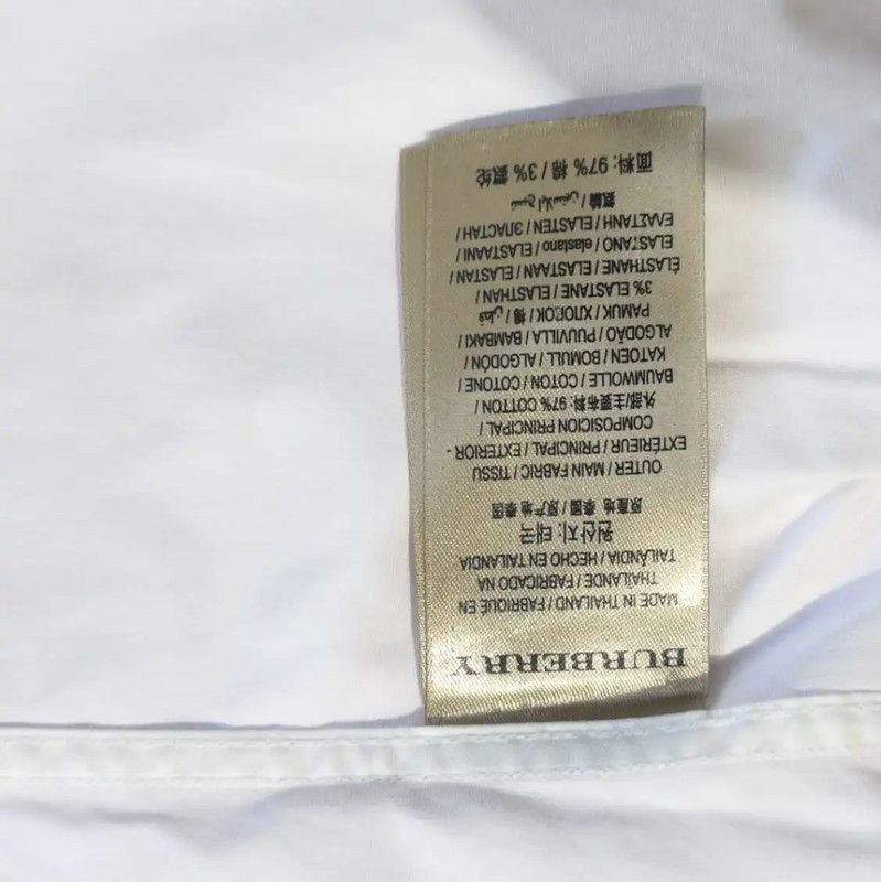 Burberry Burberry White Cotton Long Sleeve Shirt Size XS / US 0-2 / IT 36-38 - 5 Thumbnail