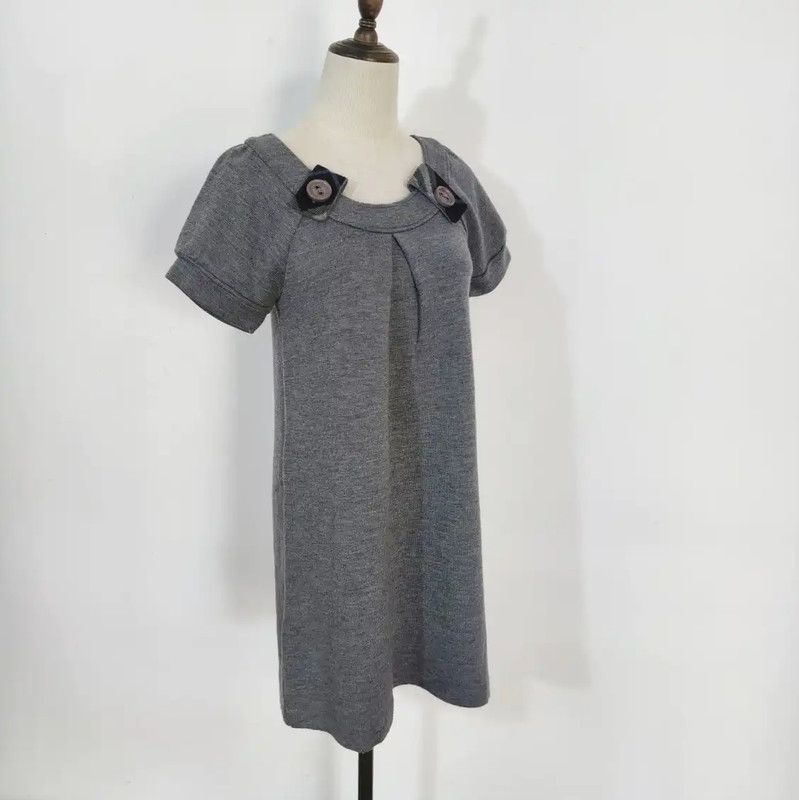 Burberry Burberry Gray Wool Dress for Women Size M / US 6-8 / IT 42-44 - 2 Thumbnail