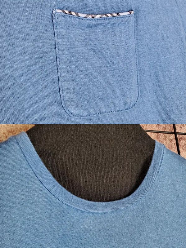 Burberry Burberry Blue Cotton Logo Short-Sleeve T-Shirt Size M / US 6-8 / IT 42-44 - 6 Thumbnail