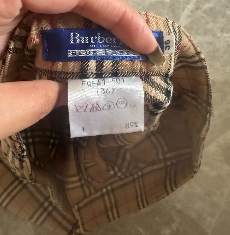 Burberry Burberry Khaki Check Wool Trousers for Women Size 23" - 5 Thumbnail