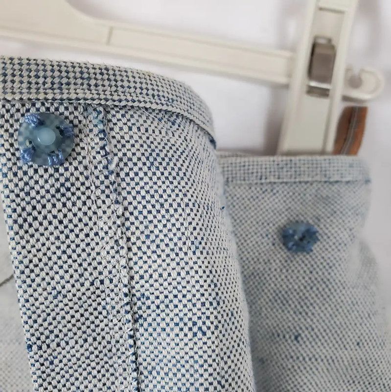Burberry Burberry Summer Light Blue Embroidered Skirt Size 23" - 7 Thumbnail