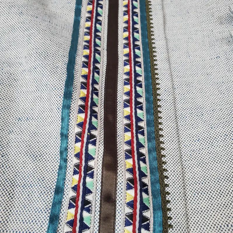 Burberry Burberry Summer Light Blue Embroidered Skirt Size 23" - 8 Thumbnail