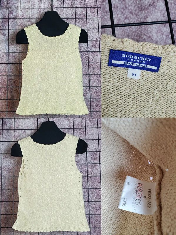 Burberry Burberry Summer Khaki Cotton Knit Top Size M / US 6-8 / IT 42-44 - 2 Thumbnail