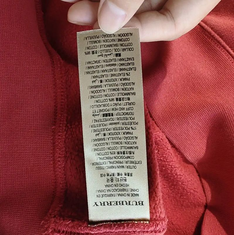 Burberry Burberry Red Cotton Women's Sweatshirt Size L / US 10 / IT 46 - 5 Thumbnail