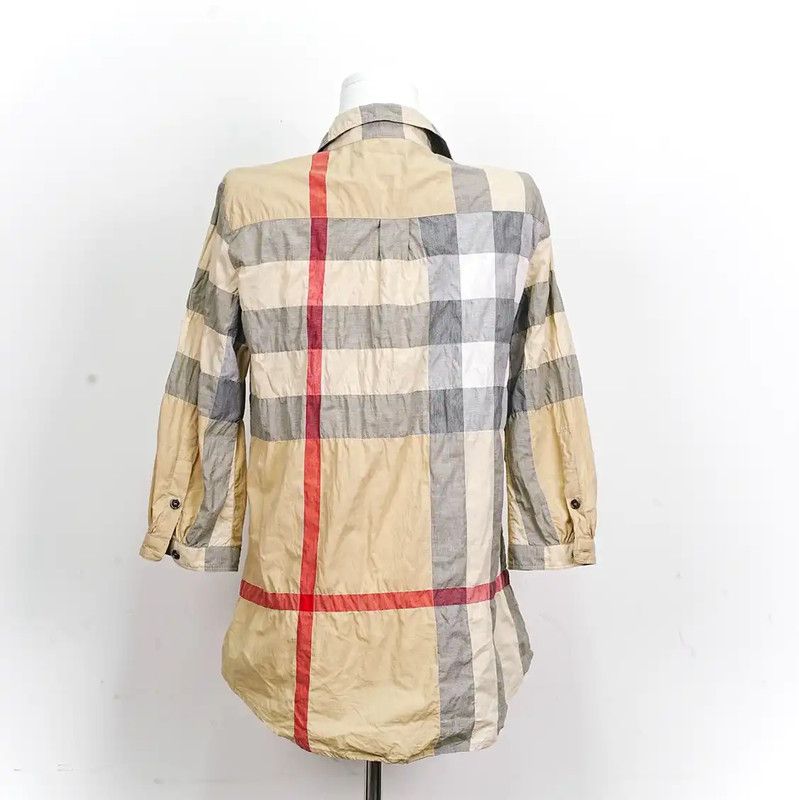 Burberry Burberry Summer Beige Check Long Sleeve Shirt Size XS / US 0-2 / IT 36-38 - 4 Thumbnail
