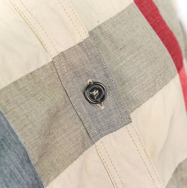 Burberry Burberry Summer Beige Check Long Sleeve Shirt Size XS / US 0-2 / IT 36-38 - 5 Thumbnail